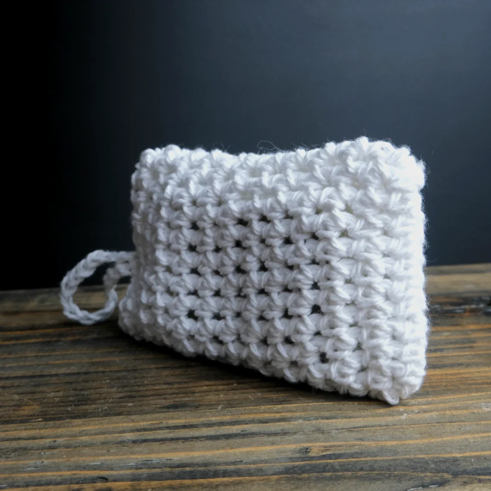 Soap Saver Bag - White Cotton