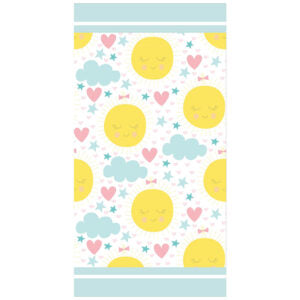 Sun And Clouds Bath Towels