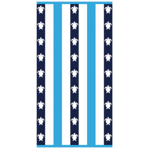 Turtle Striped Bath Towel