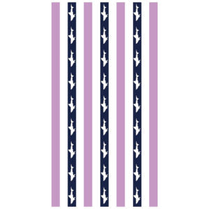 Shark Blue Stripe Bath Towel