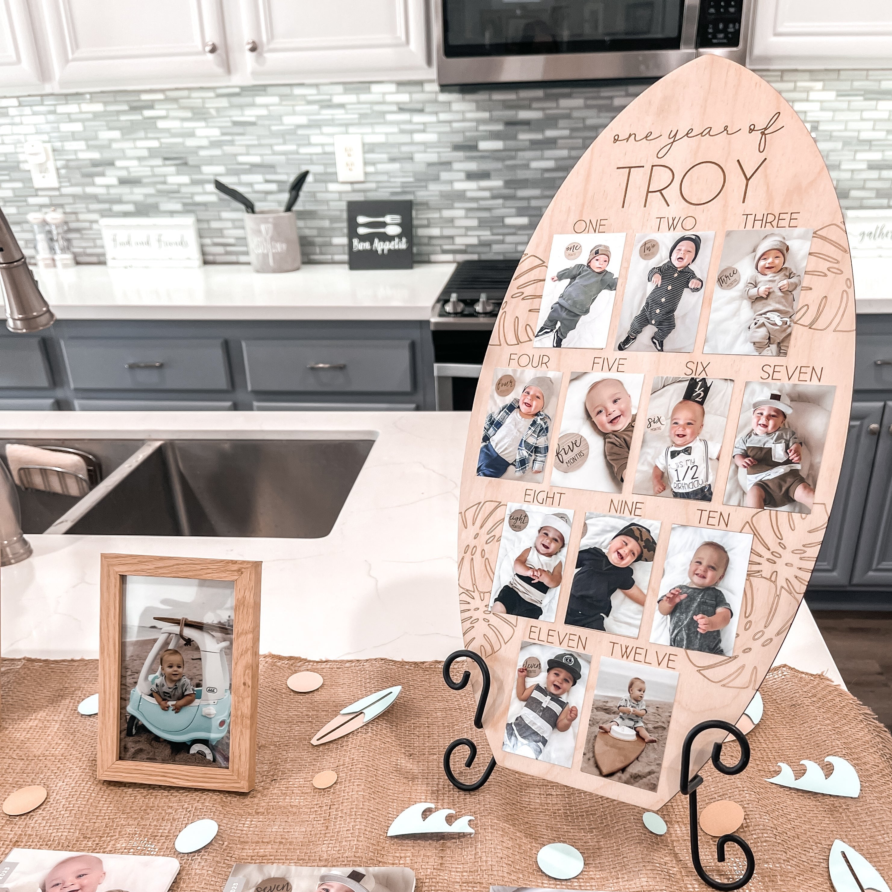 One Year Of Baby Surfboard Board