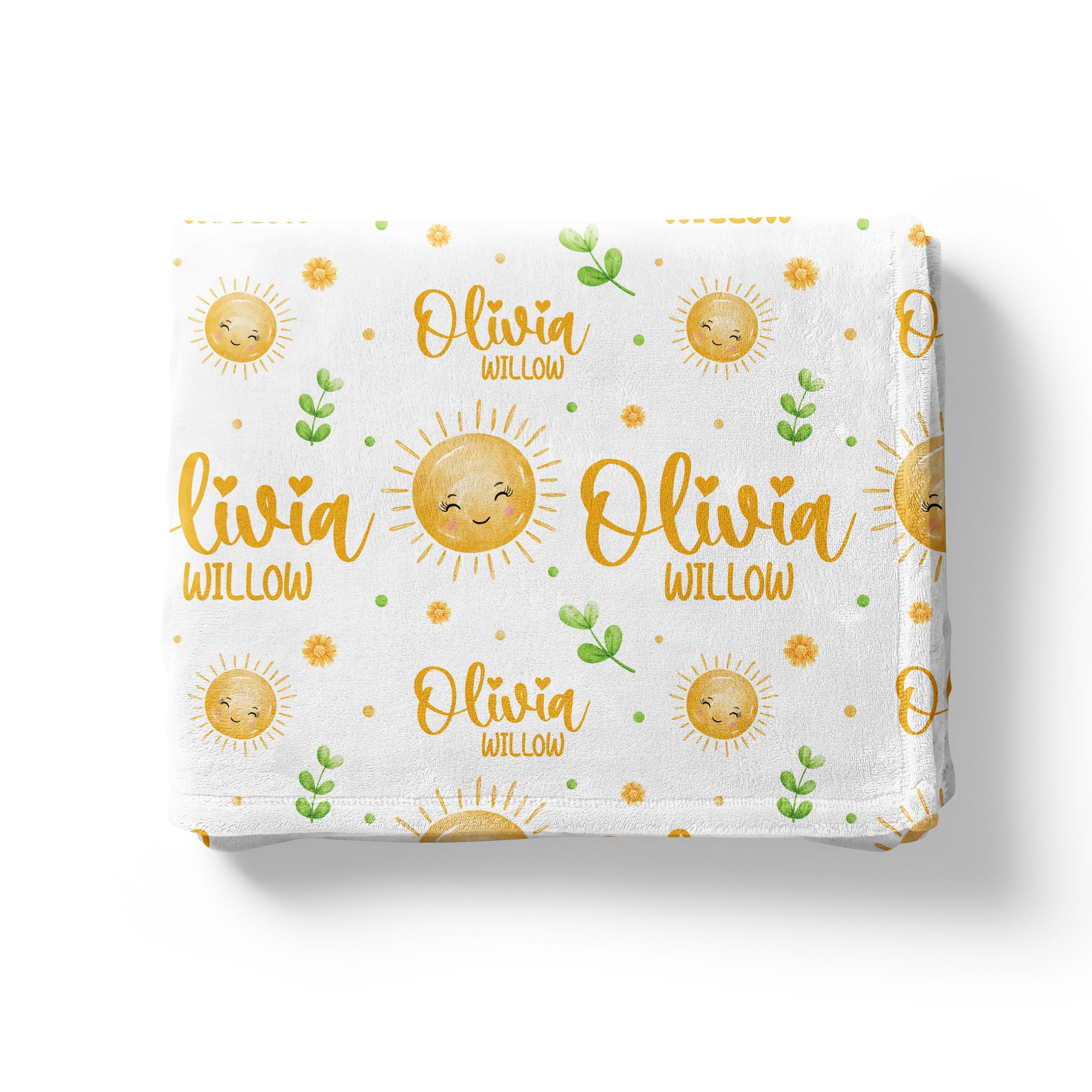 Sunshine Custom Name Blanket