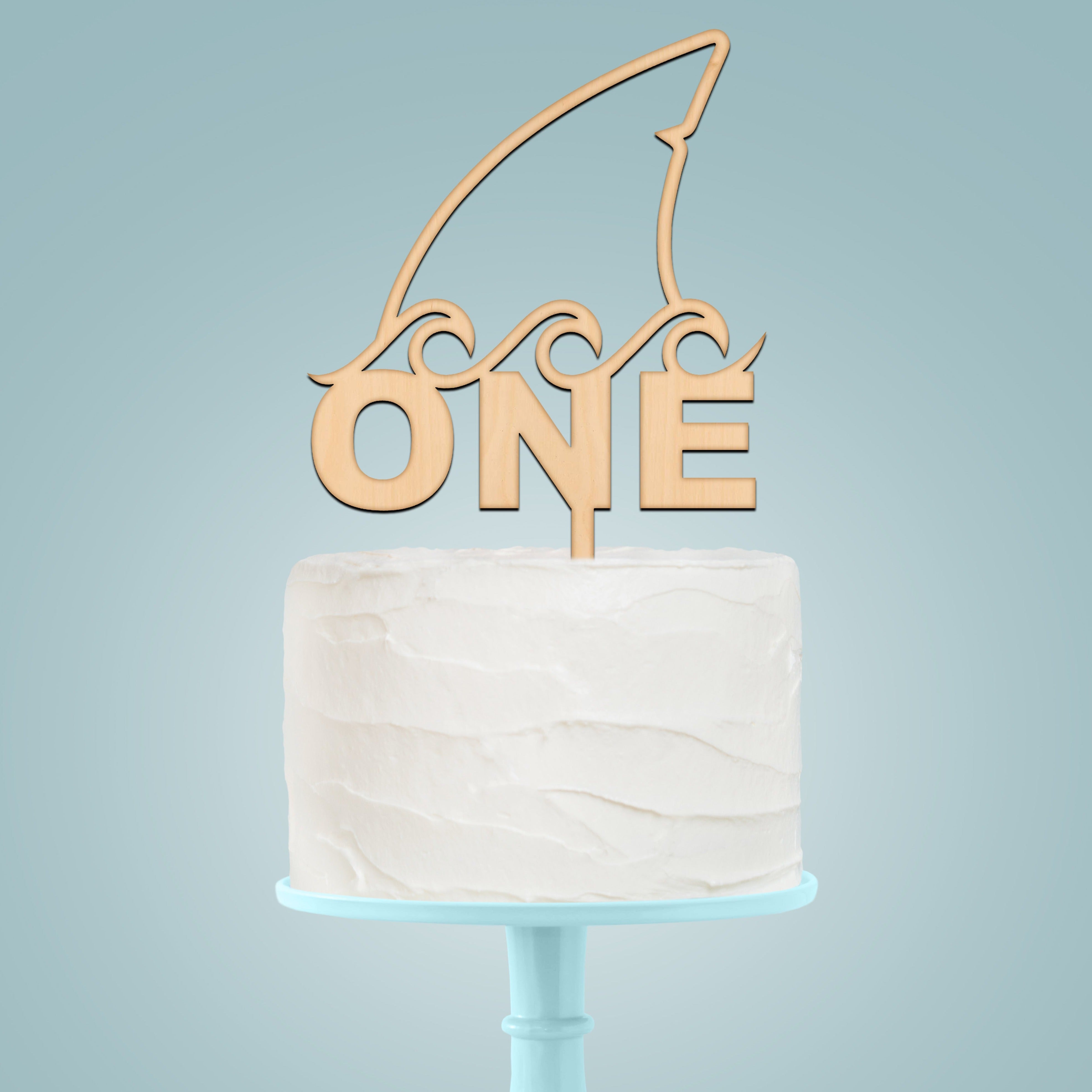 Shark Fin One Cake Topper