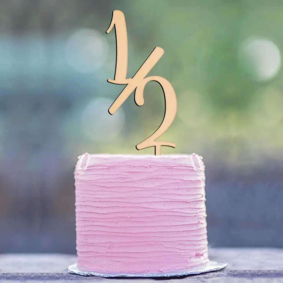 1/2 Birthday Cake Topper