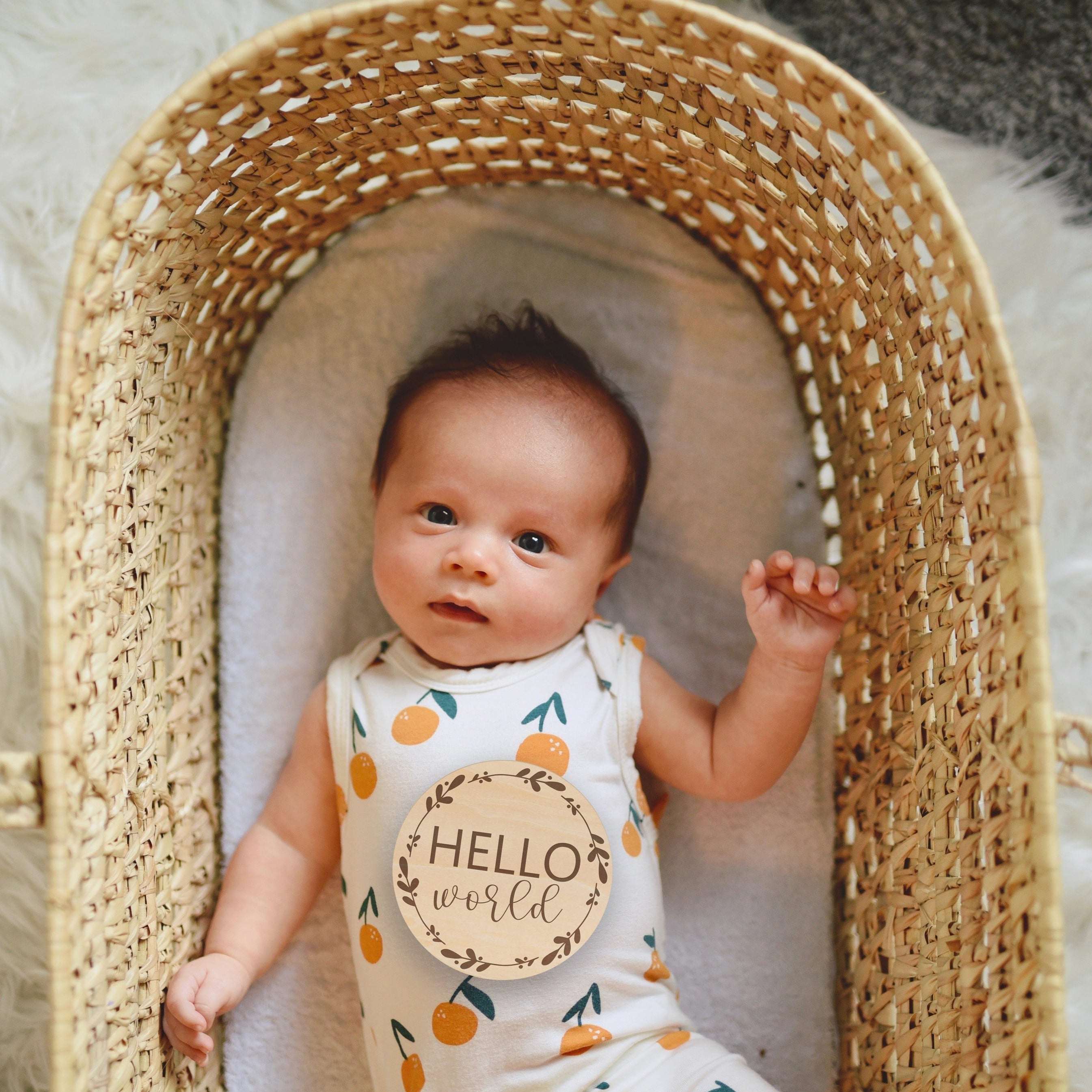 Hello World Wood Round