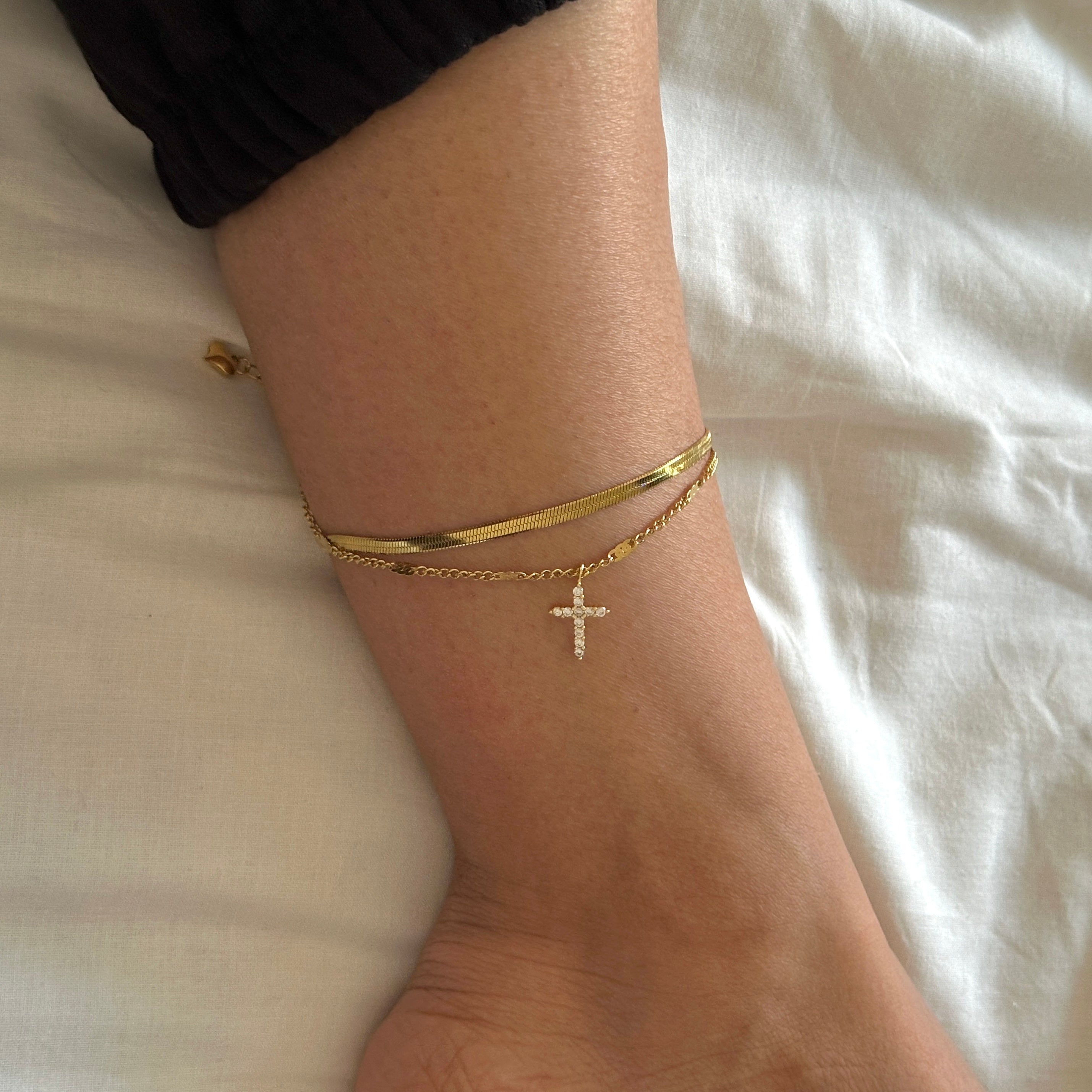 Layered Cross Bracelet/Anklet