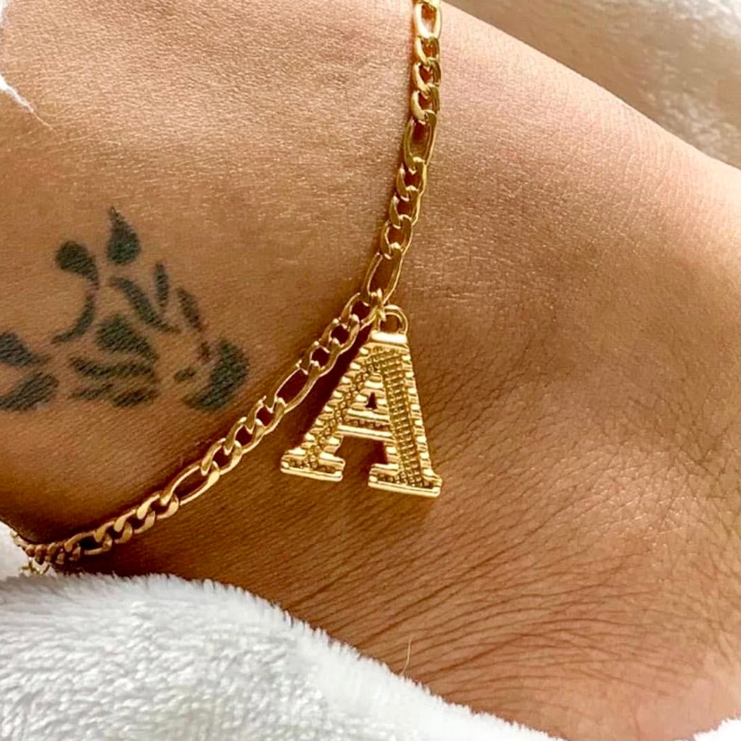 Block Letter Anklet/Bracelet