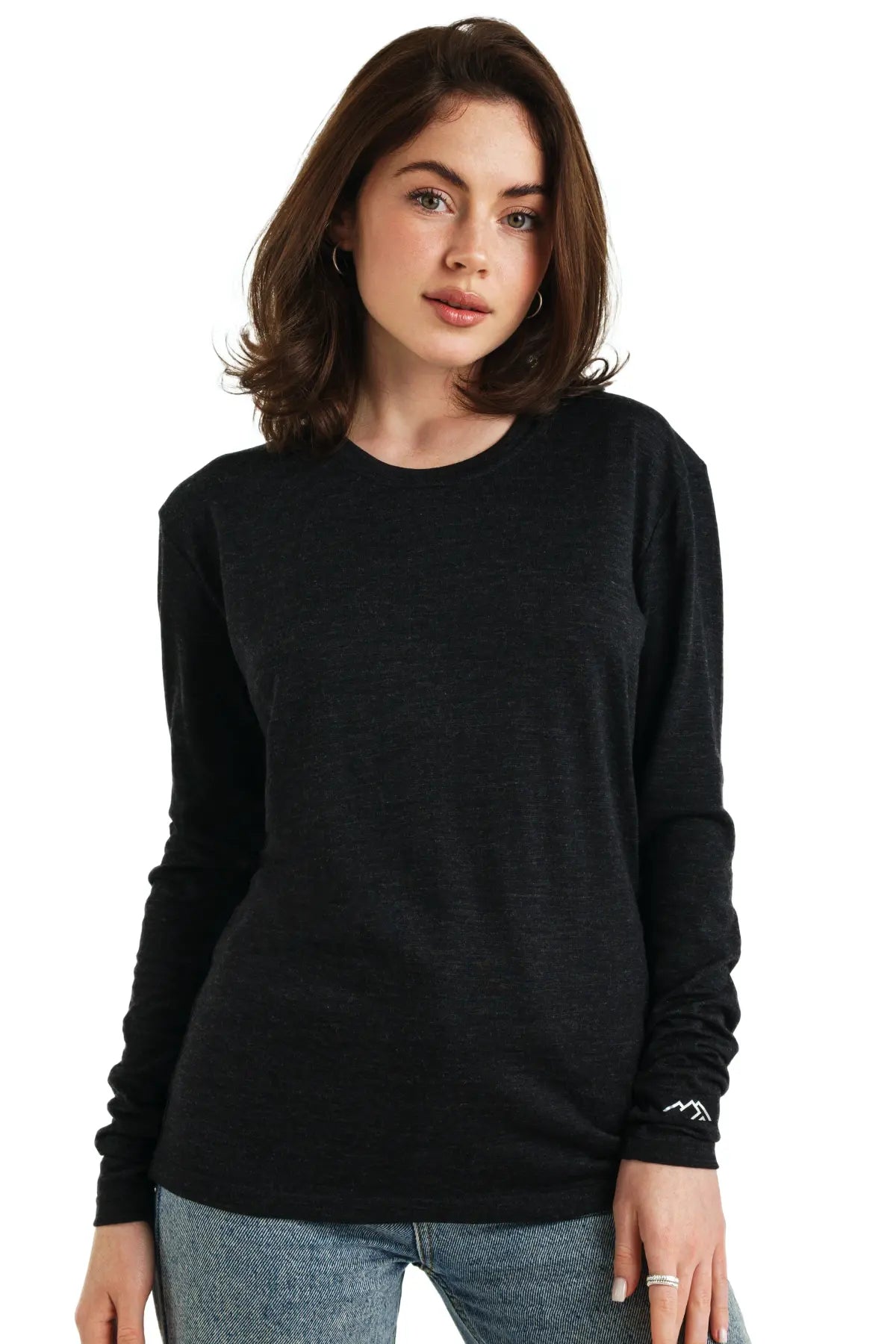 Women's Merino Long Sleeve 165 Heathered Black