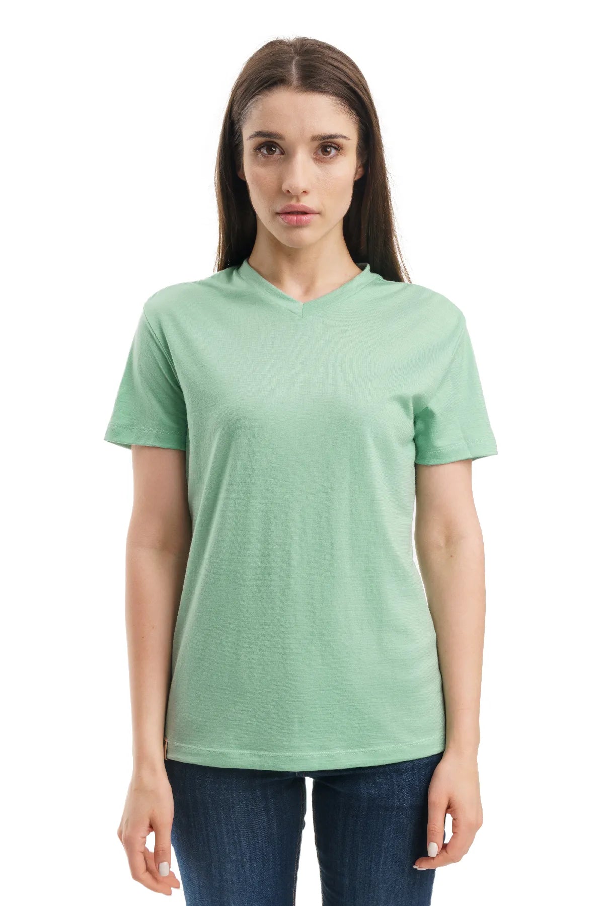 Women's Merino T-shirt 165 Green Tea | V-Neck (+socks)