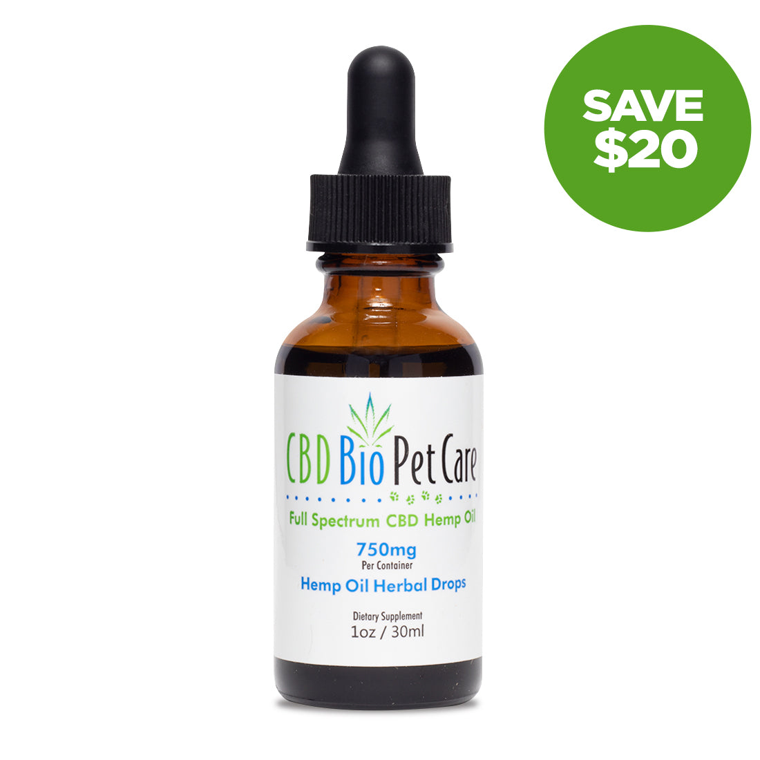 750mg Full Spectrum CBD Oil for Pets