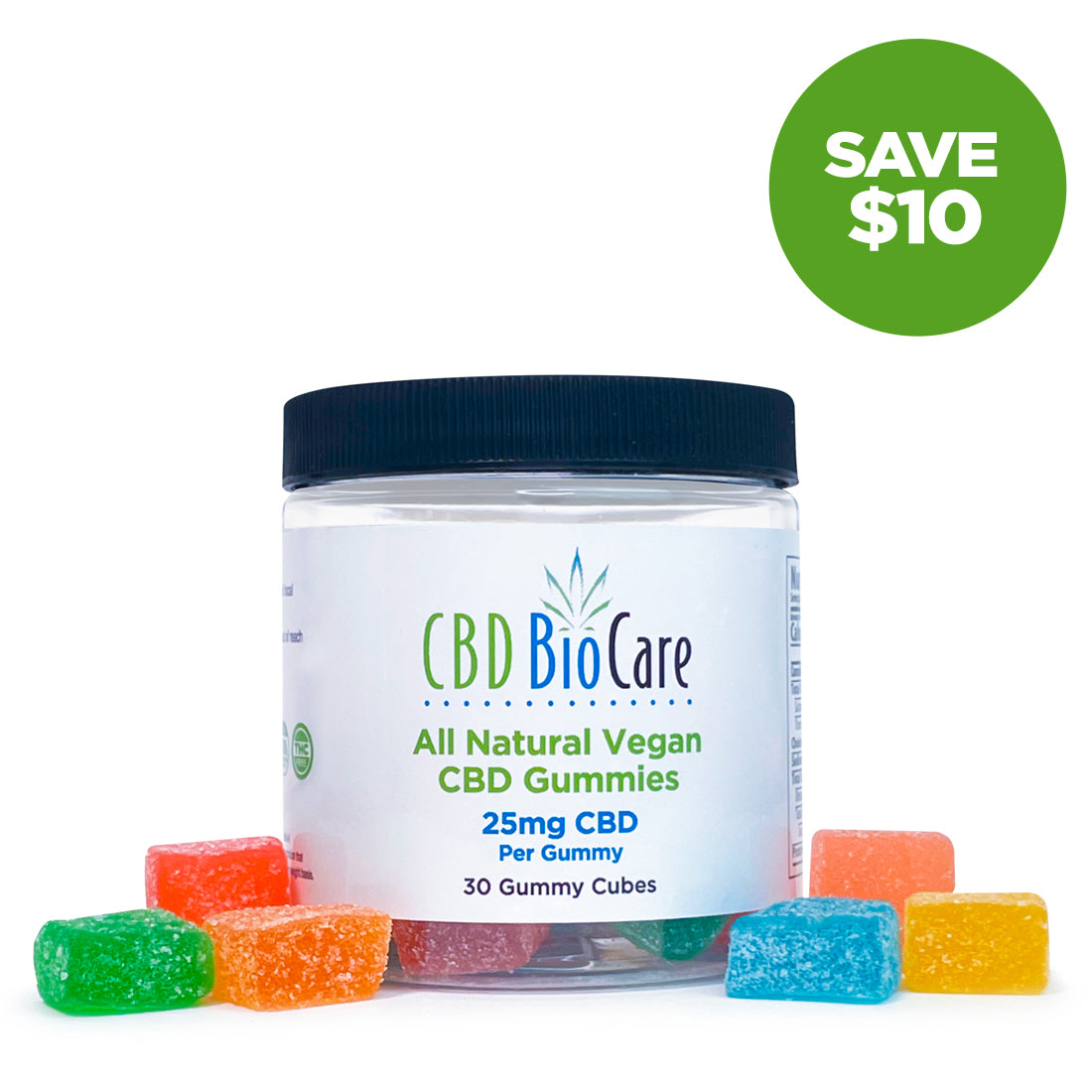 All Natural 25mg CBD Gummies