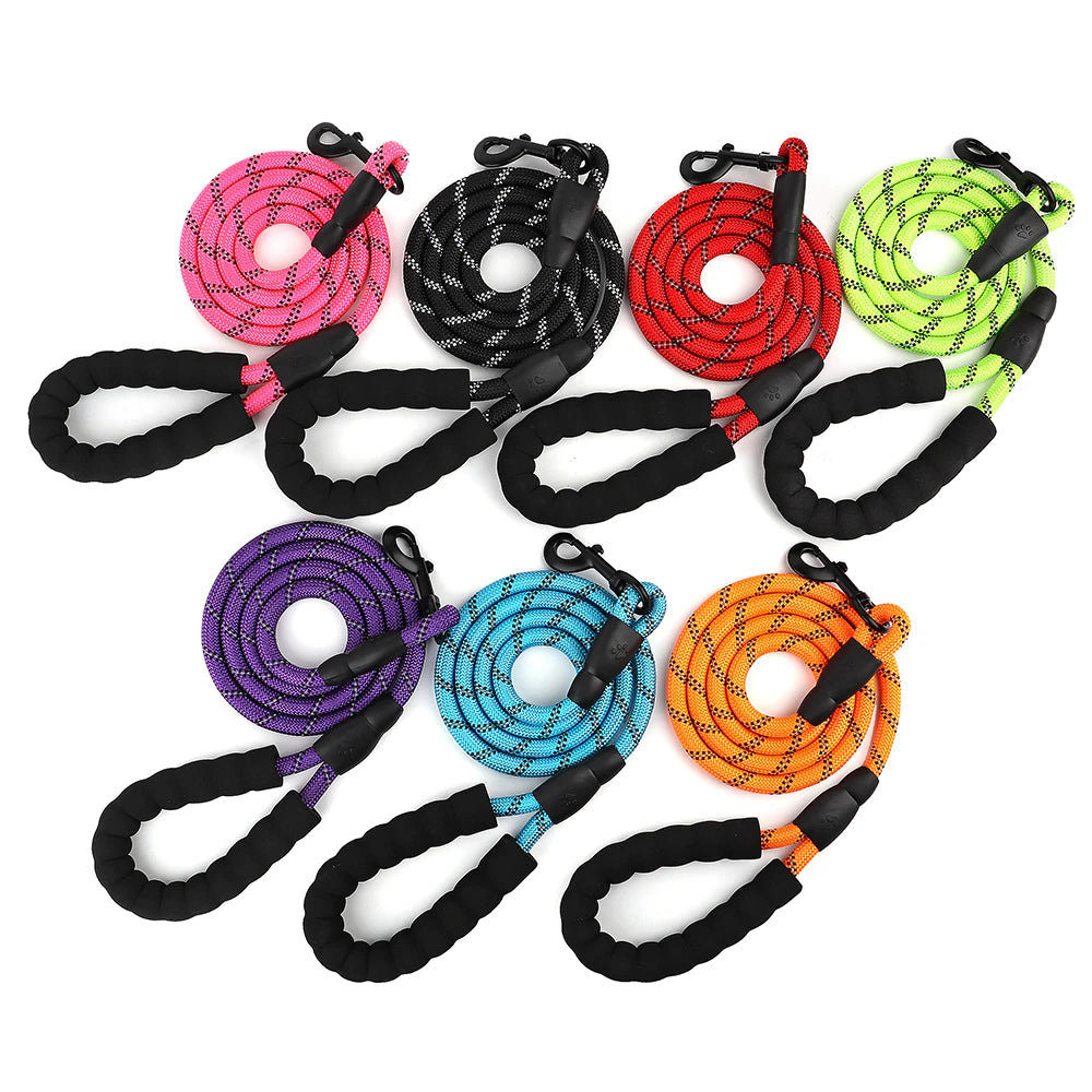 Large Reflective Dog Leash With Comfortable Soft Grip