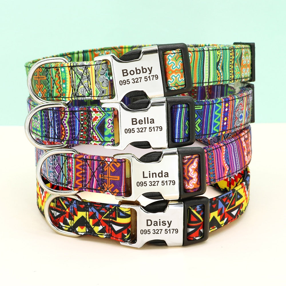 Lynx Personalised Dog Collar Laser Engraved
