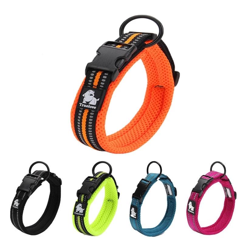 Dog Collar Heavy Duty Adjustable Nylon Reflective Padded