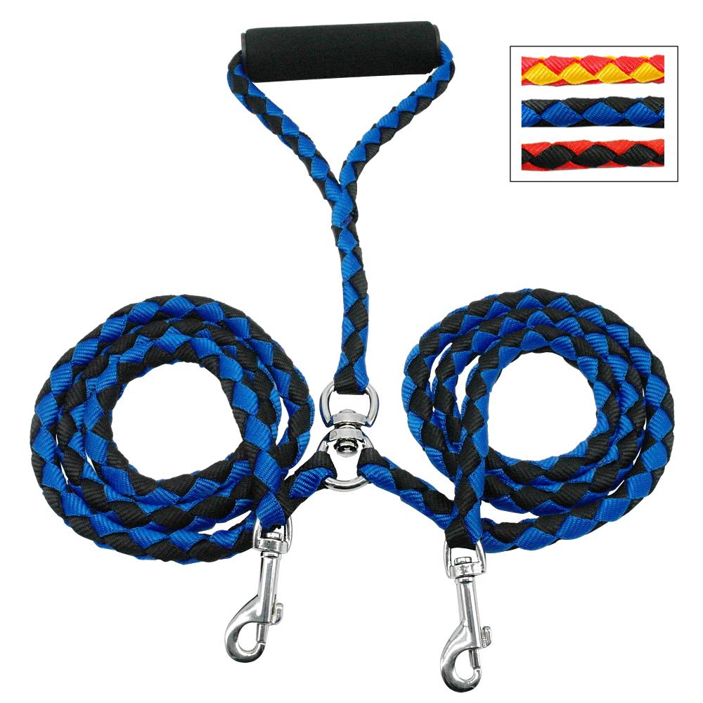 Strong Double Dog Leash with Soft Padded Handle