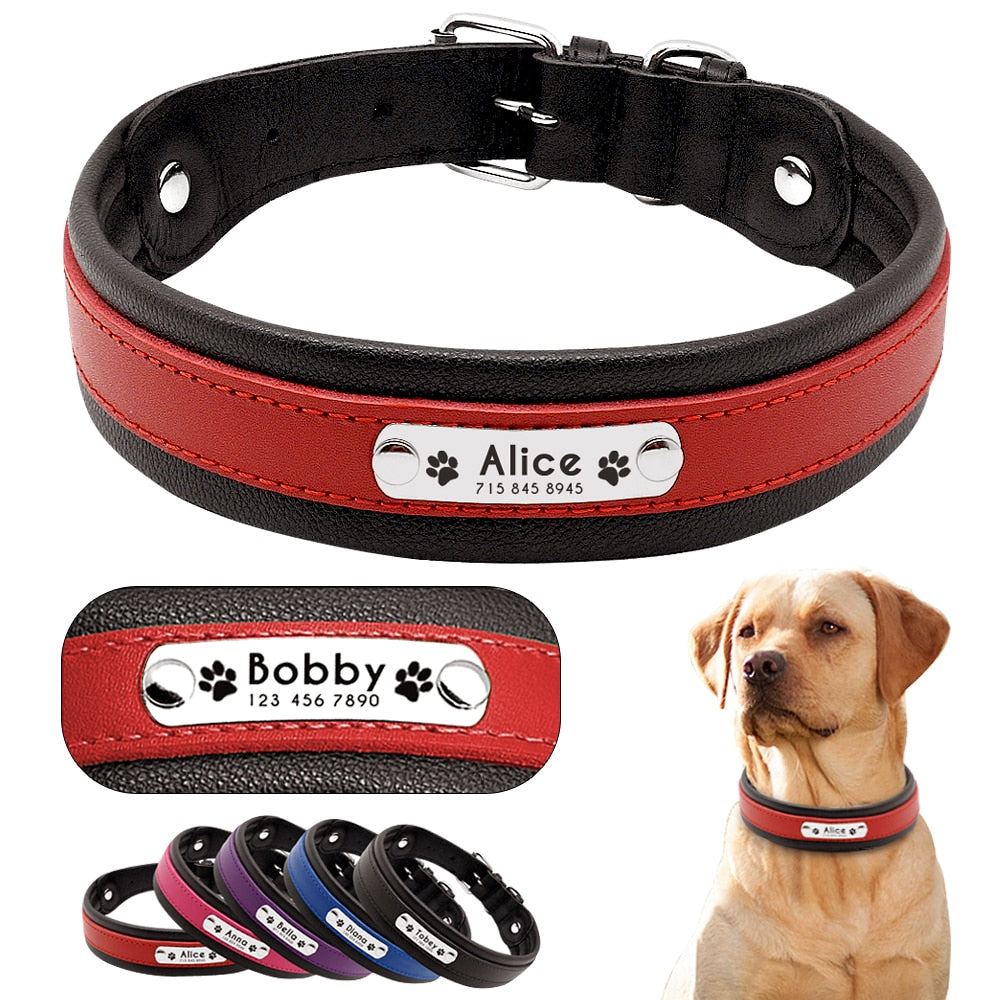 Leather Personalised Dog Collar