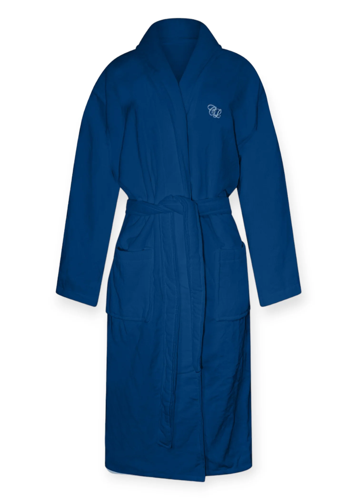 Navy Velvetica™ Robe - Shawl Collar