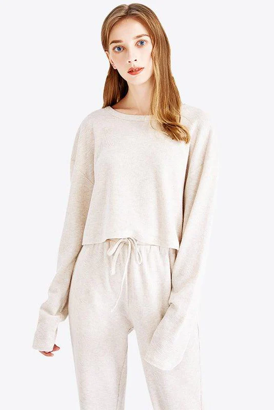 Waffle-Knit Organic Cotton Lounge Set