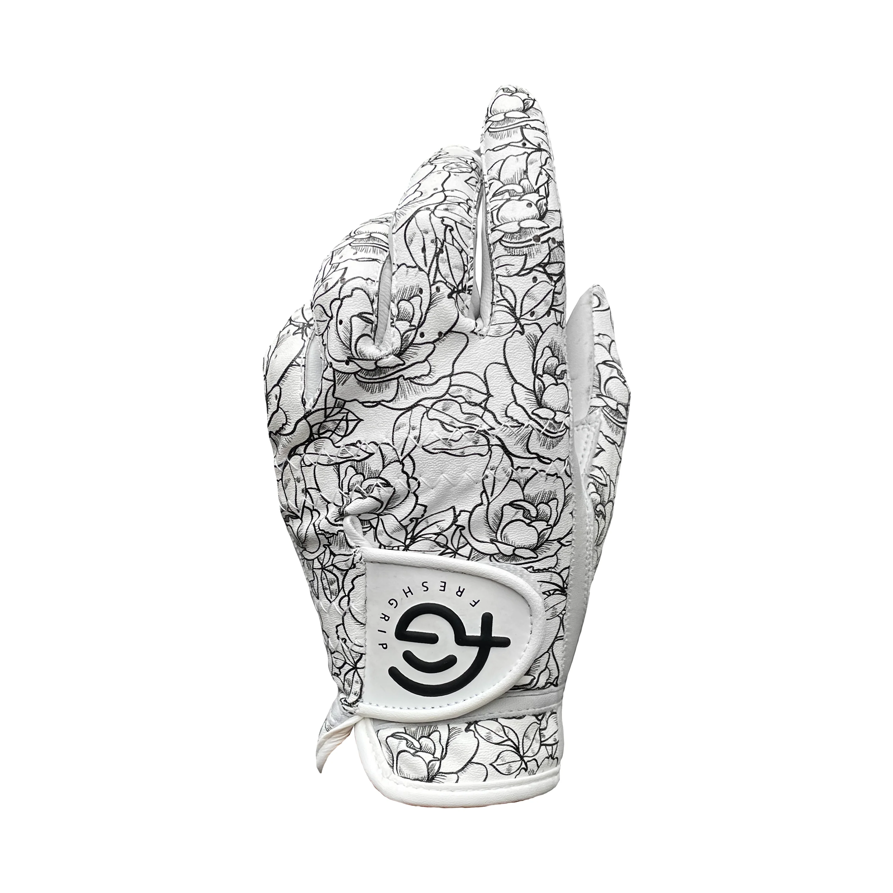 First Edition | Black and White Floral Womens Golf Glove