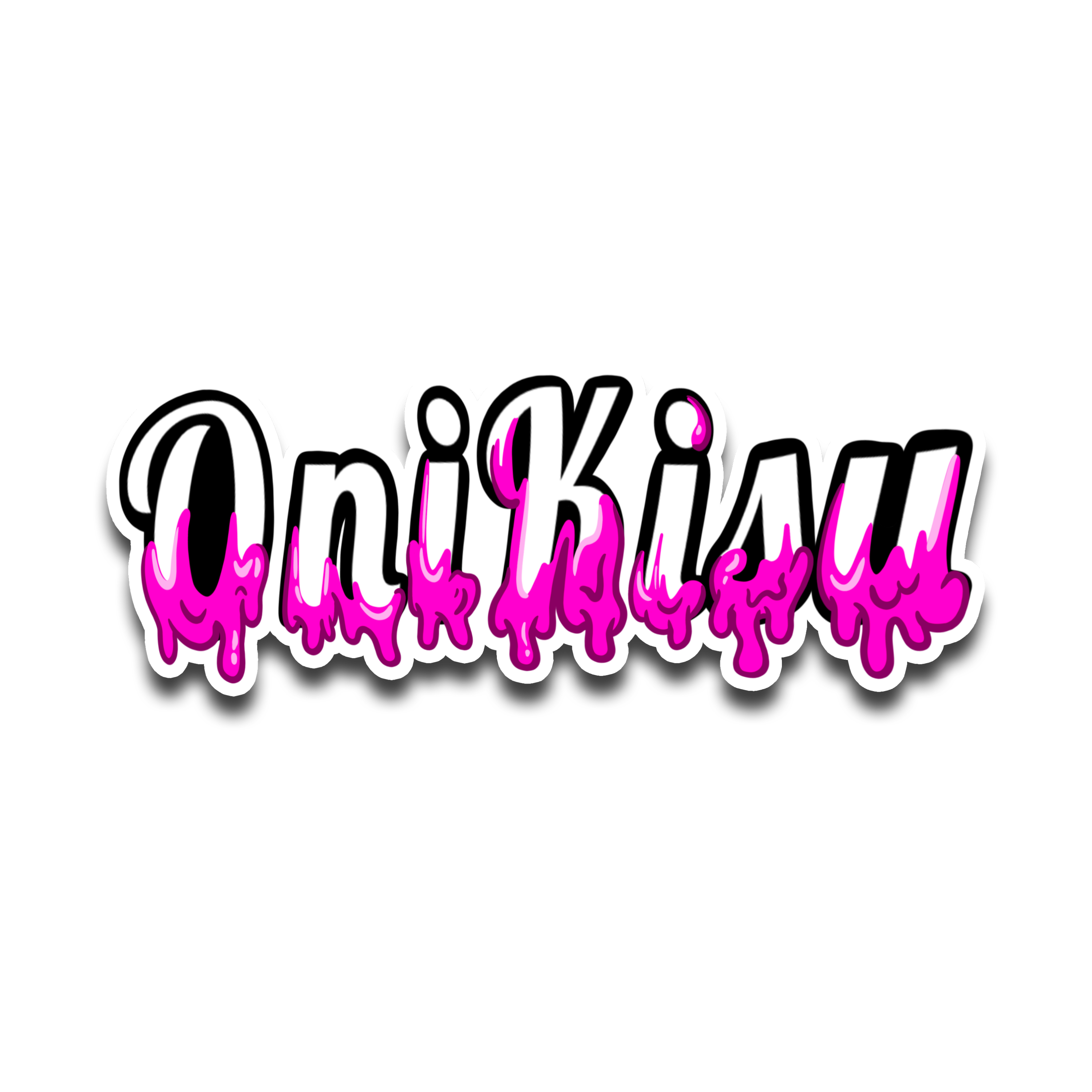 Onikisu Pink Drip Sticker