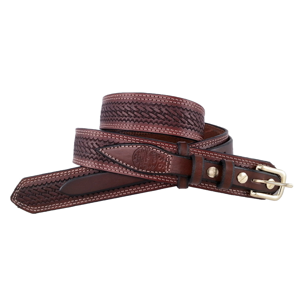 Basket Weave Leather Ranger Belt 625R