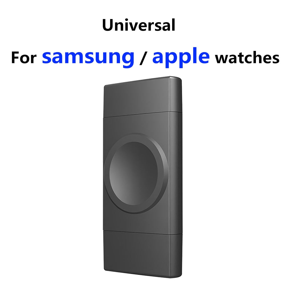 2-in-1 Wireless Charger For Apple / Samsung Galaxy Watch 4 2 3 5 iWatch 8 7 6 5 fast Charging Station for USB Type-C Portable