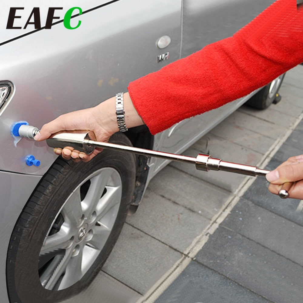 Universal Car Dent Puller Metal T Dent Repair Tool Auto Repair Sheet Metal Kit Slide Hammer Reverse Hammer Glue +18pcs Glue Pull
