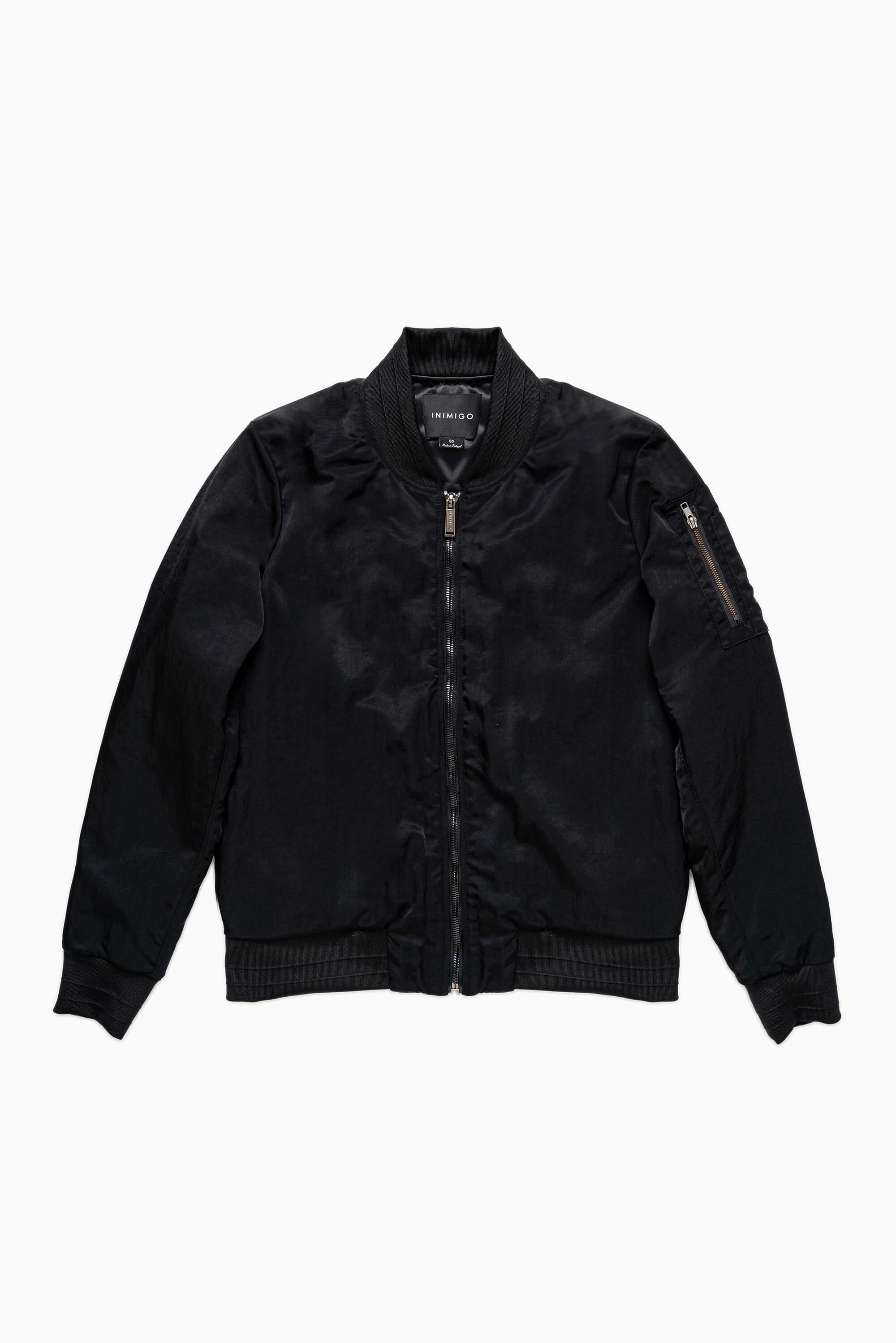 Black Basic Bomber Jacket