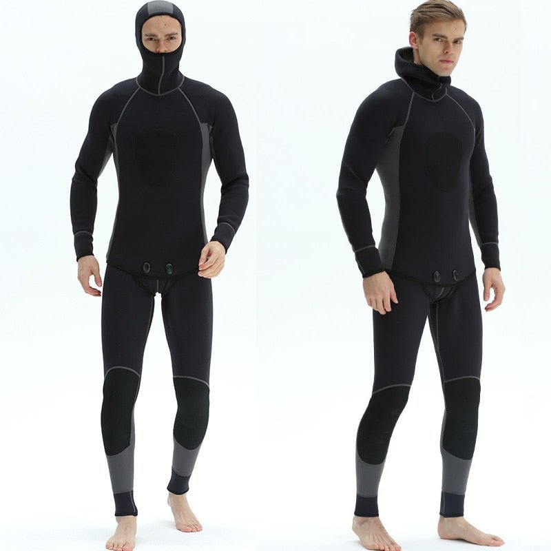 Mens Two Piece Wetsuit with Hood