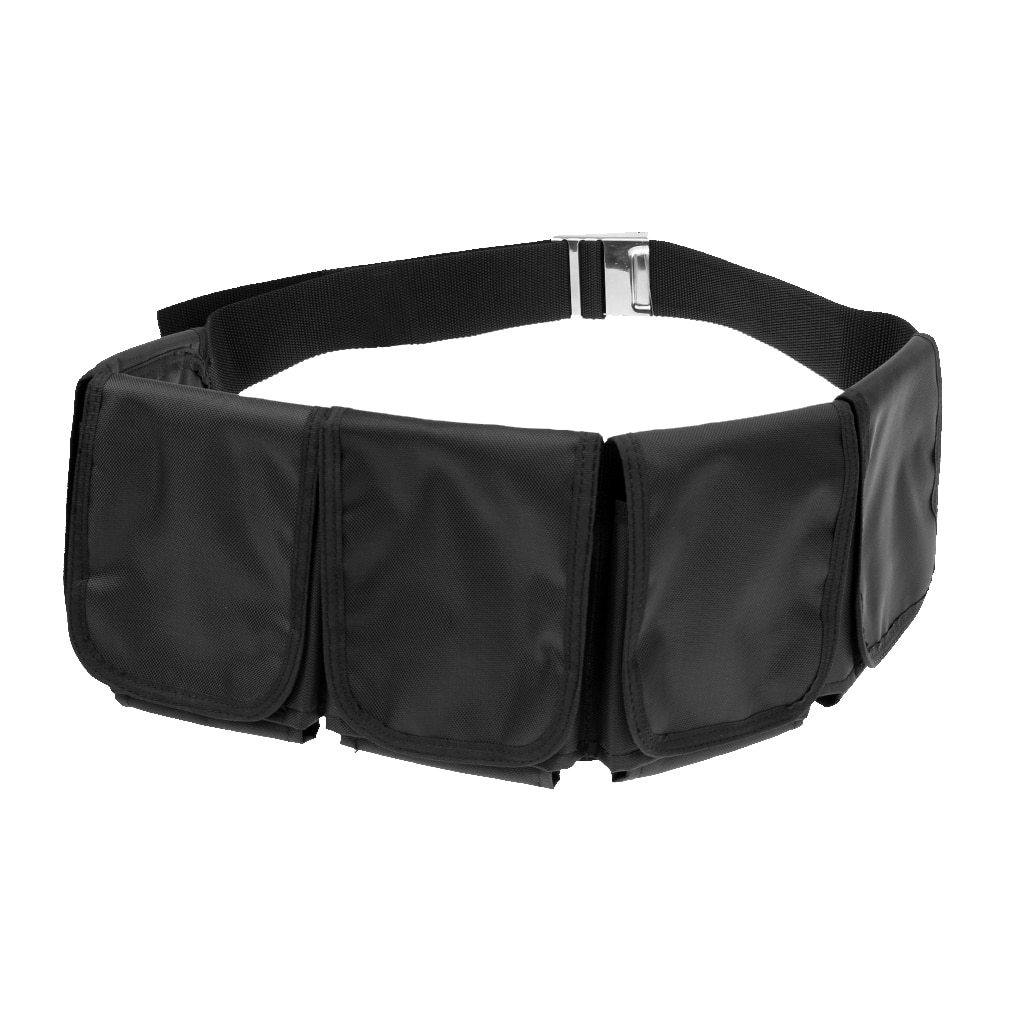 5 Pocket Scuba Diving Weight Belt with Webbing Storage Bag Strap