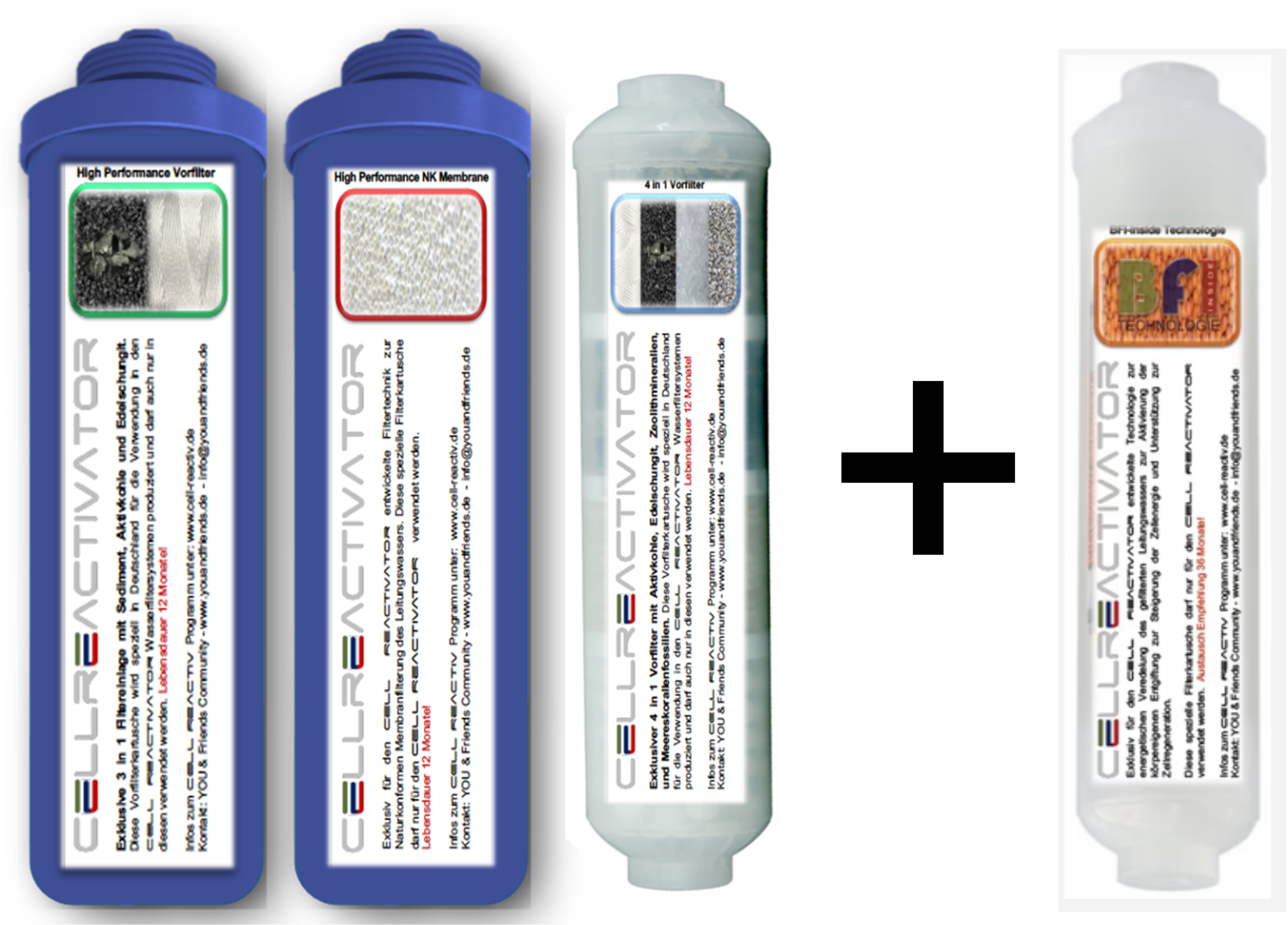 CELL ReActivator Filtersatz PLUS BFI-inside Kartusche zum selber wechseln.