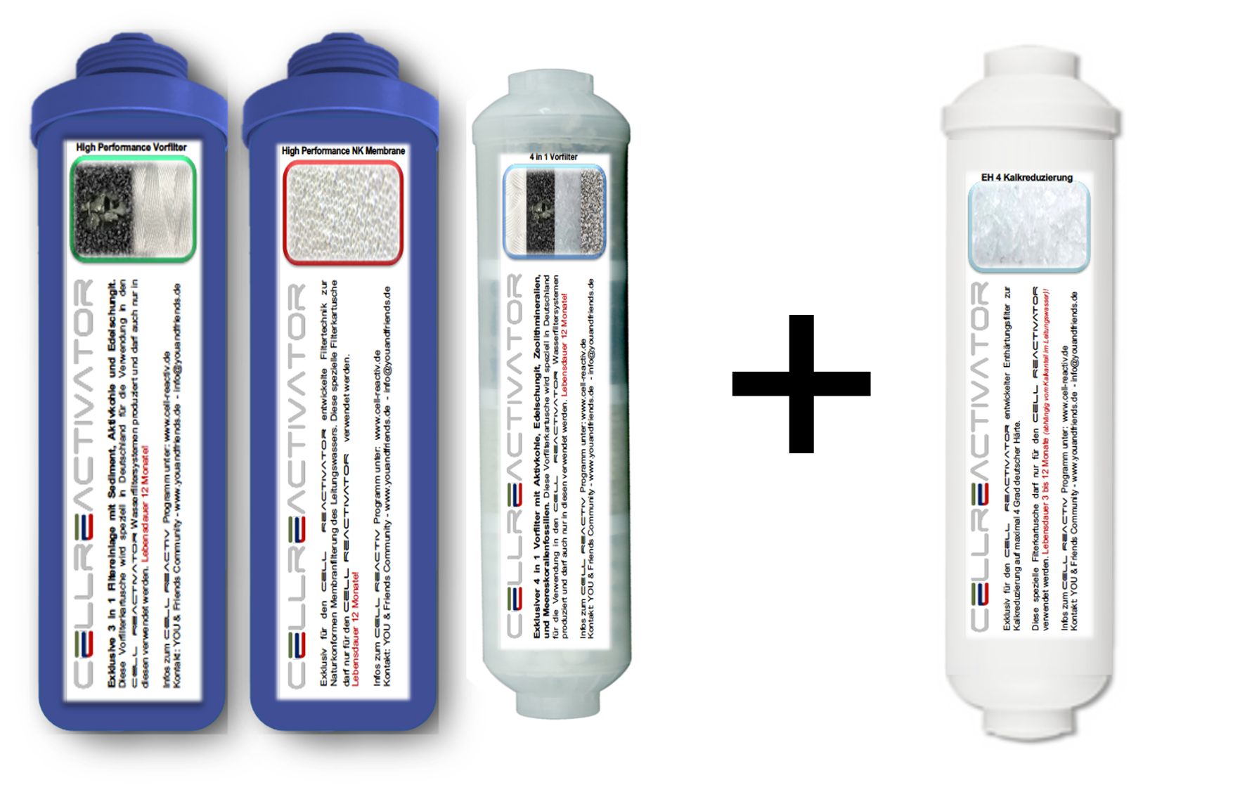 CELL ReActivator Filtersatz PLUS EH4 Filter zum selber wechseln.