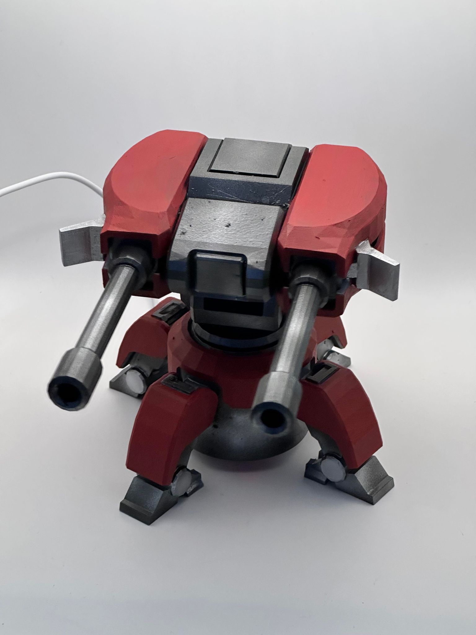 3D Printed Torbjörn Turret Replica from Overwatch moving