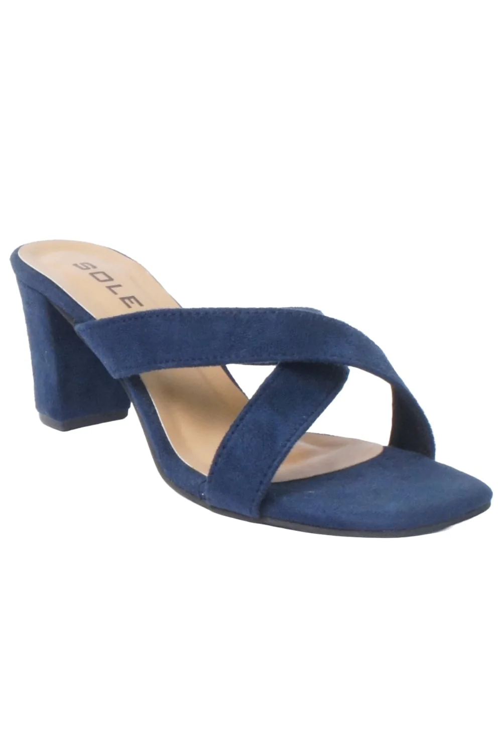 SOLES Blue Block Heels - Stylish & Comfortable Footwear