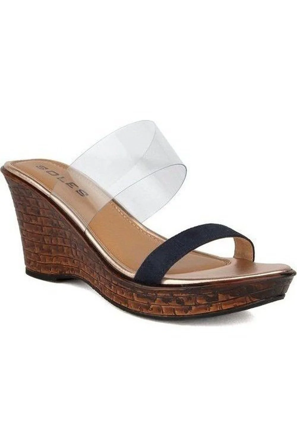 SOLES Blue Wedges - Stylish & Comfortable Footwear