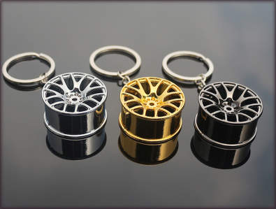 Auto Racing Wheel Keychain