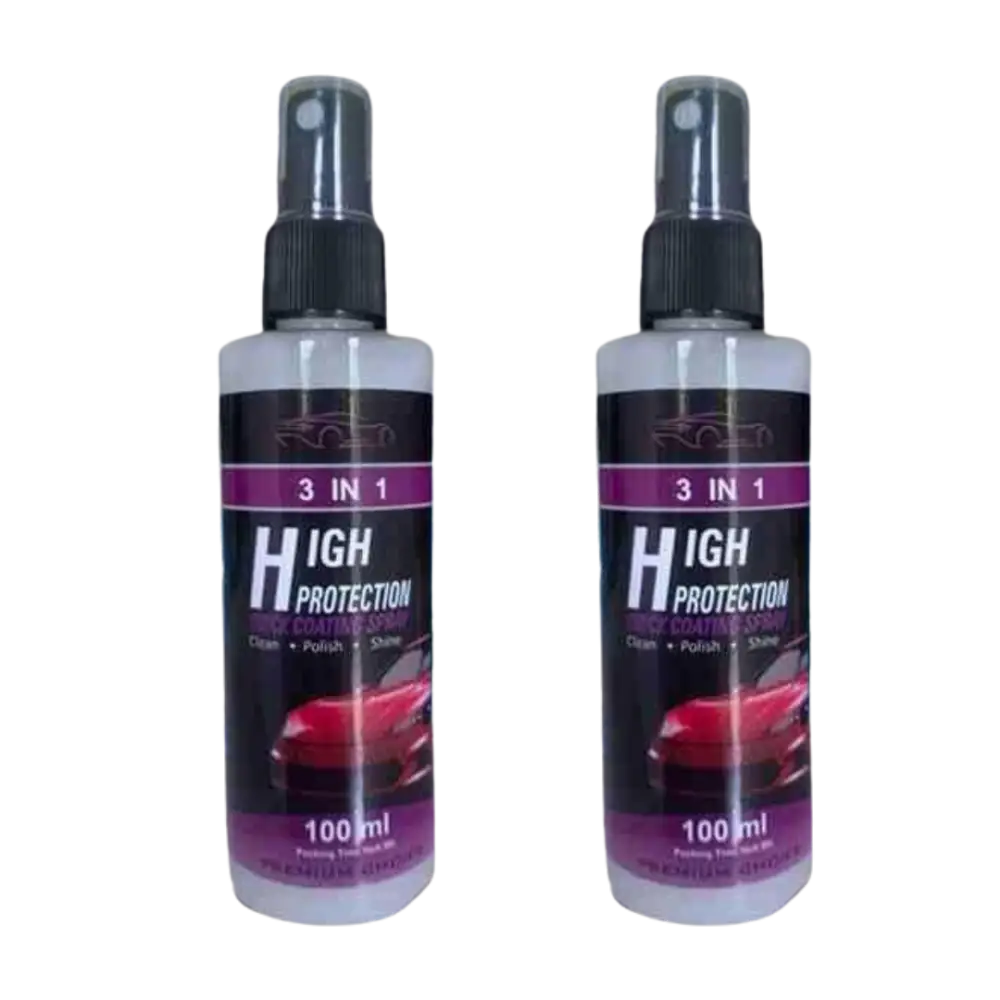 3 in 1 High Protection Quick Car Ceramic Coating Spray - Car Wax Polish Spray (Pack of 2)