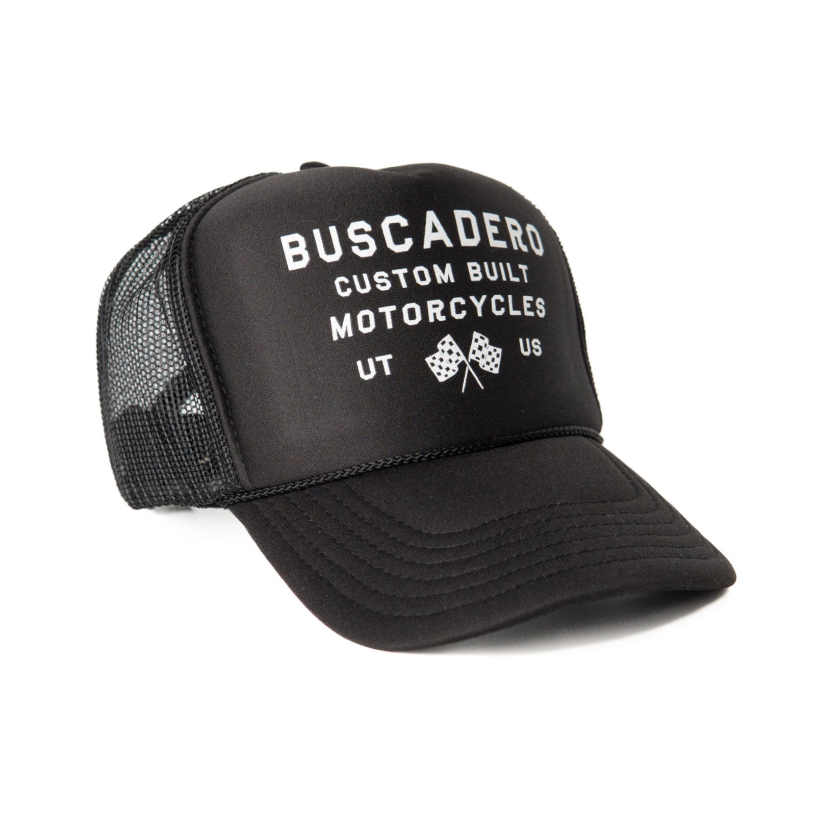 ‘Flags’ Foam Trucker Hat - Black