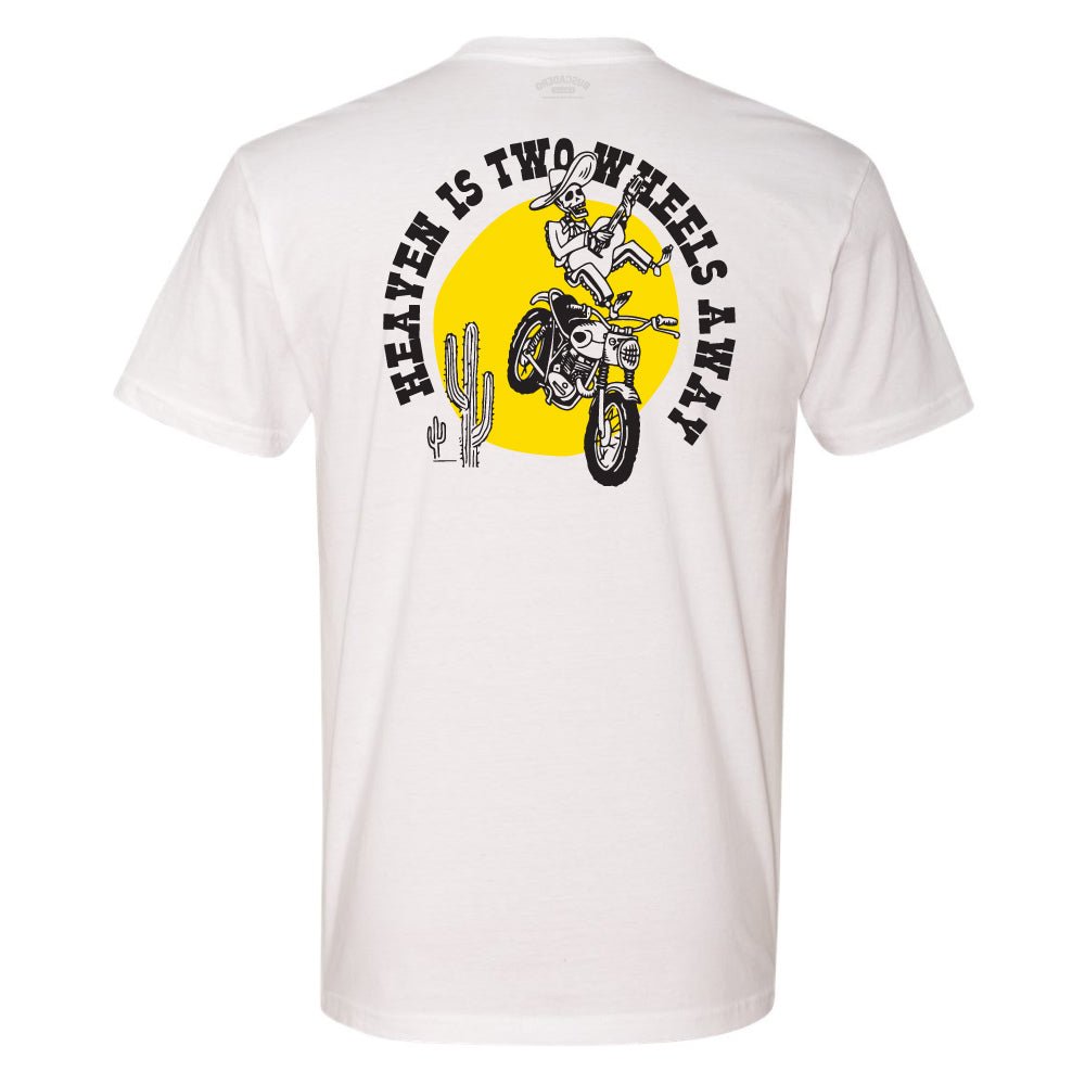 'Heaven is Two Wheels' Short Sleeve T shirt