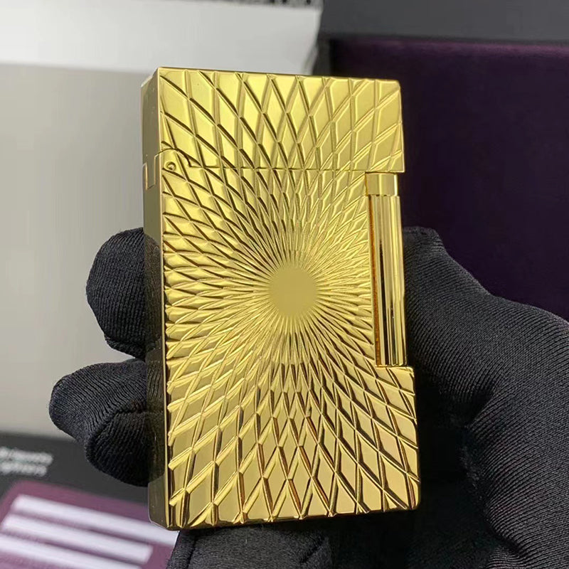 Special Sunflower S.T. Dupont Lighter #049 Gold & Silver