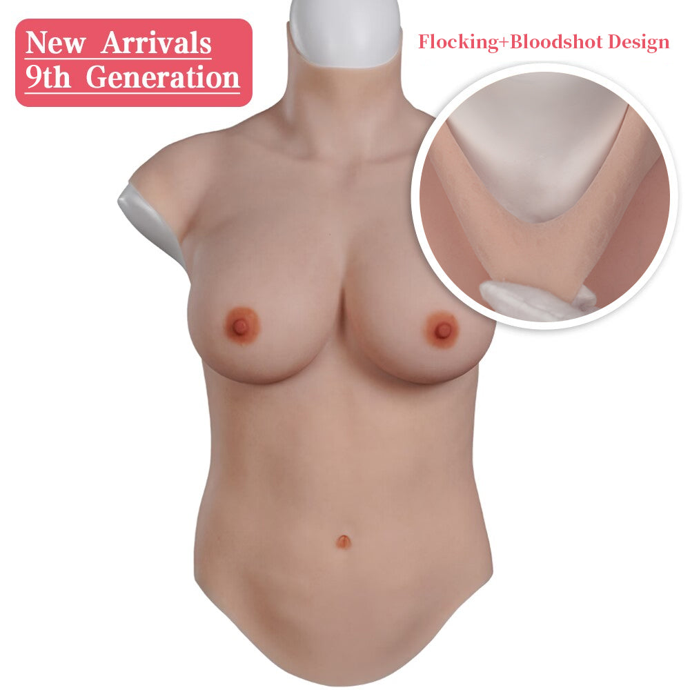 9th Generation With Flocking Silicone Breast Forms Realistic Boobs With Bloodshot For Crossdressers