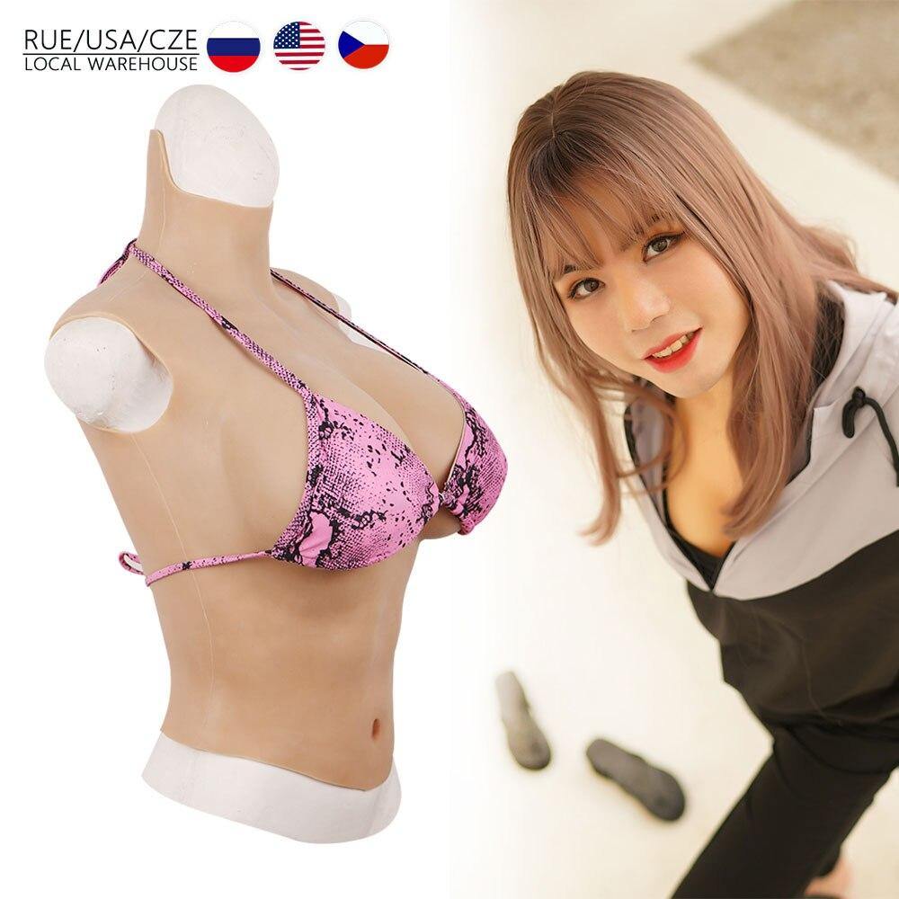 4th Generation Silicone Breast Forms Half Body For Crossdresser