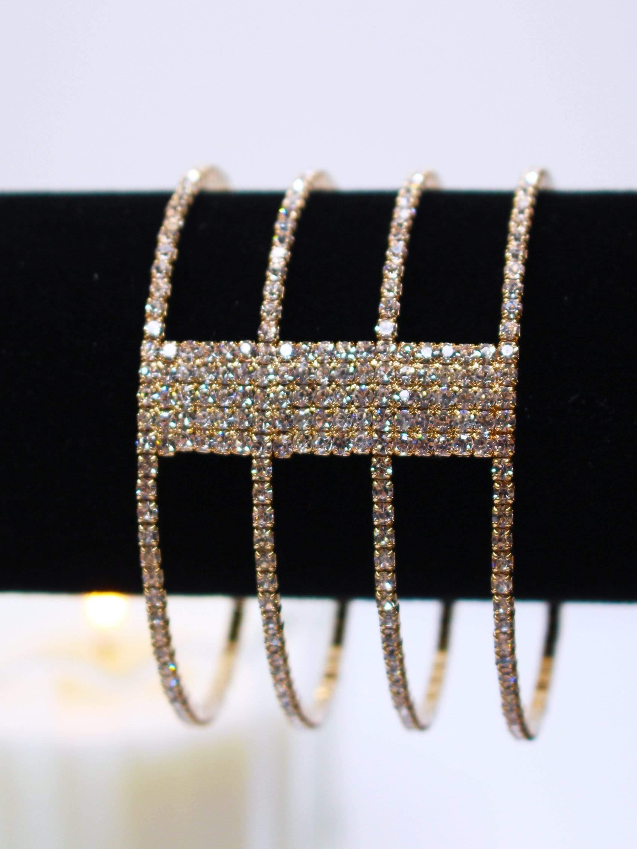 Diamond Fling | Rhinestone Cuff Bracelet