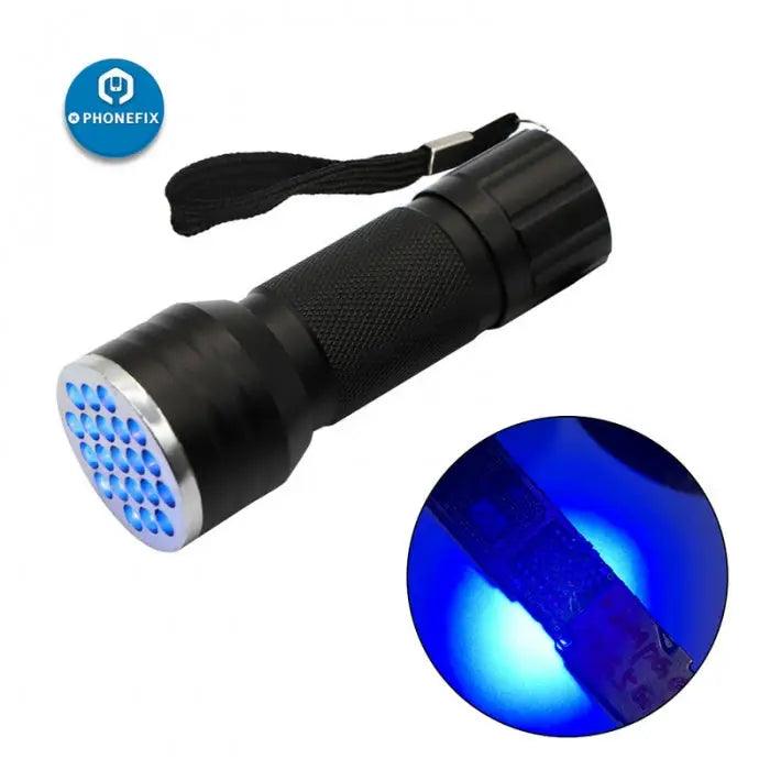 UV Glue Dryer 21 51 LED Ultraviolet Flashlight For Phone Screen Repair