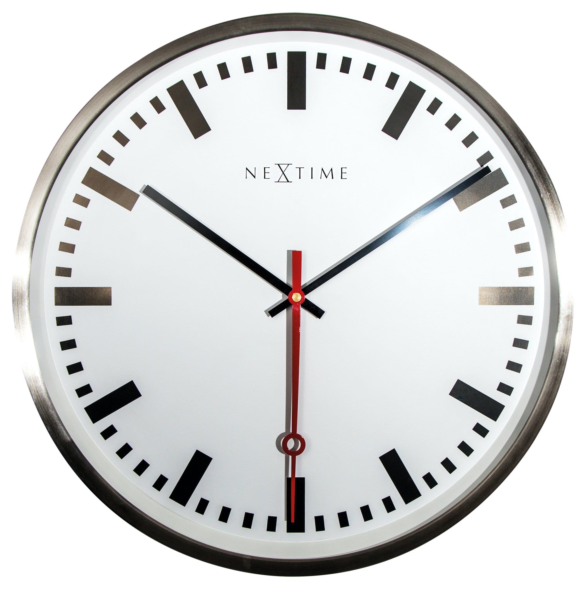 Wall clock-  55 cm - Aluminium - 'Super Station Stripe'