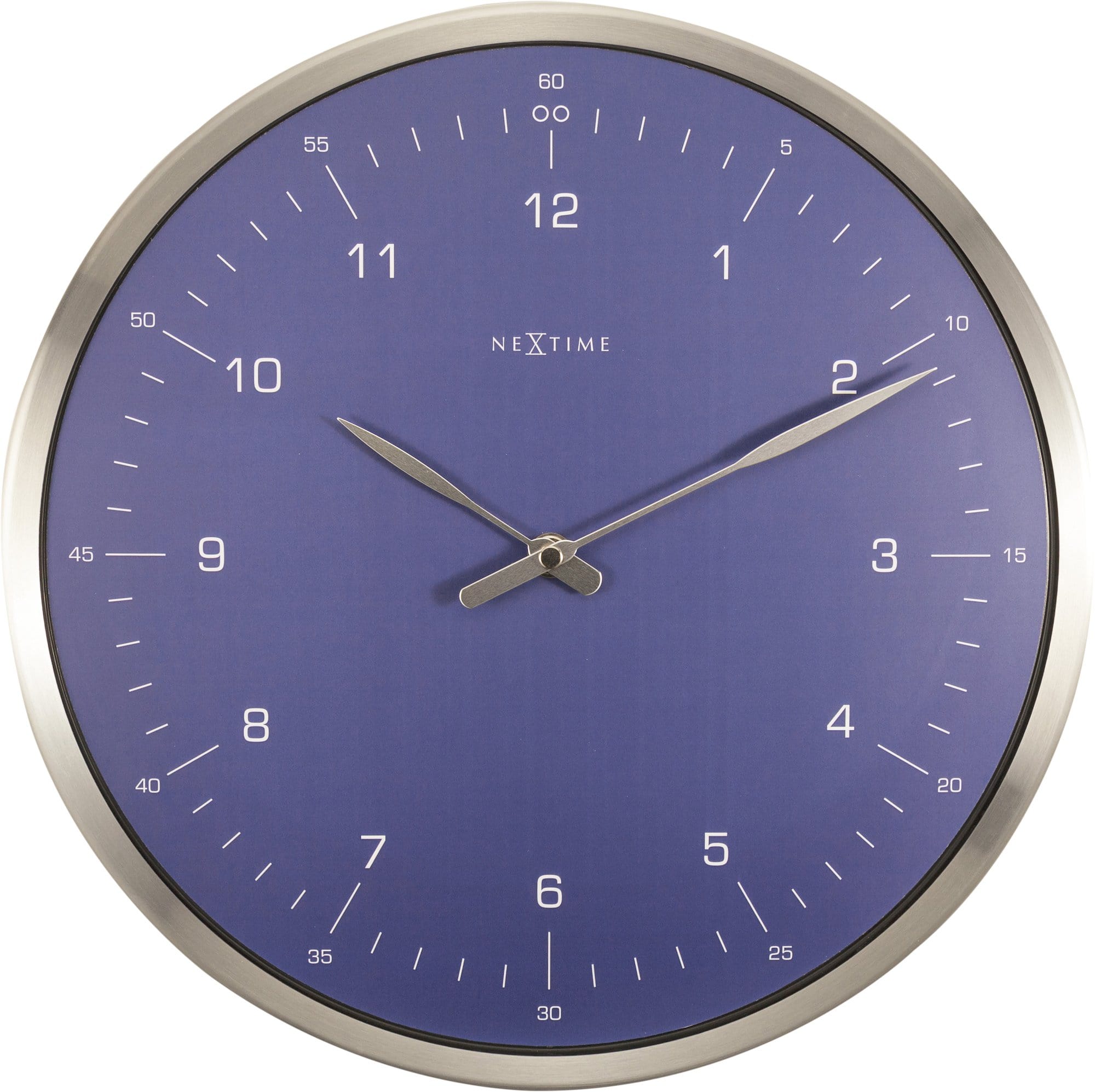 Wall clock-  33 cm - Metal - Dome Shaped Glass-  '60 Minutes'