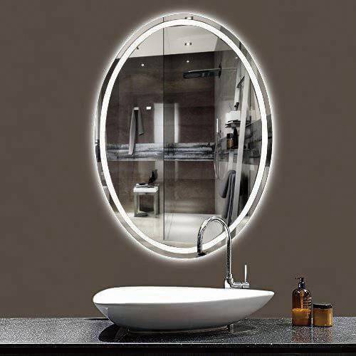 VENETIO 24 x 32 In. Oval Bathroom Vanity LED Mirror (For U.S. Only)