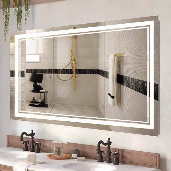 VENETIO 48 x 32 Inch Anti-Fog Illuminated LED Bathroom Mirrors (For U.S. Only)