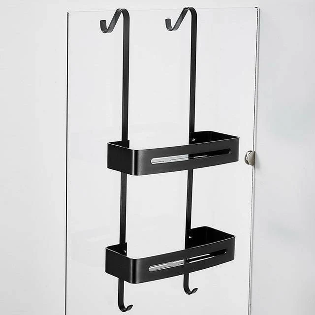 VENETIO Black Hanging Bath Shelves Bathroom Shelf Organizer Nail-free Shampoo Holder Storage Shelf Rack Bathroom Basket Holder EL5018