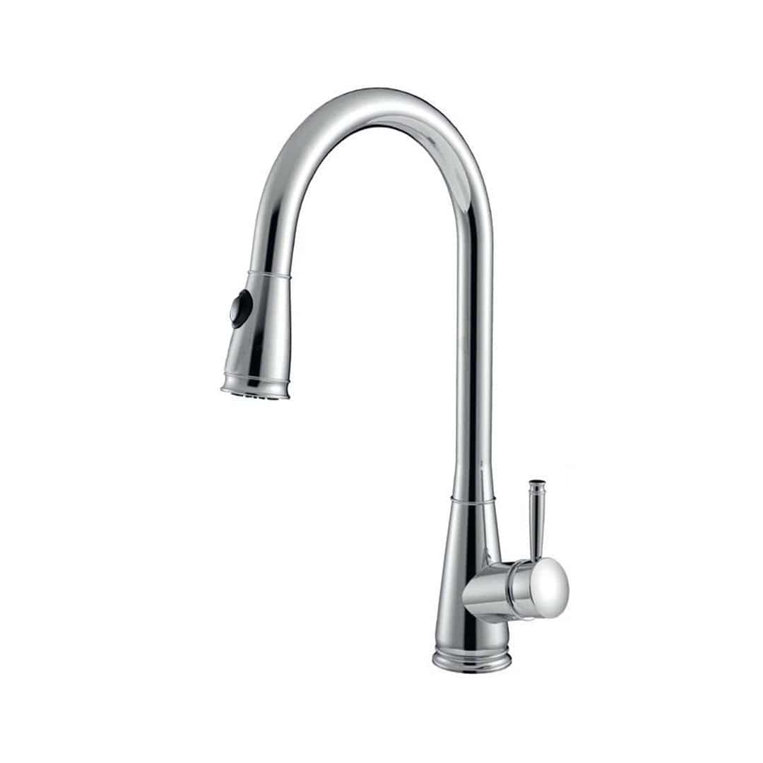 VENETIO Single Handle Brushed Nickel Stainless Steel Pull down Kitchen Faucet